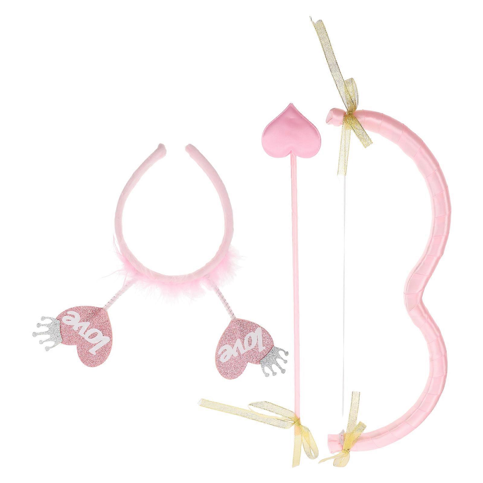 Valentine's Day Party Decoration Cupid Headband For Women In Pink Suitable For Various Occasions 1 Set