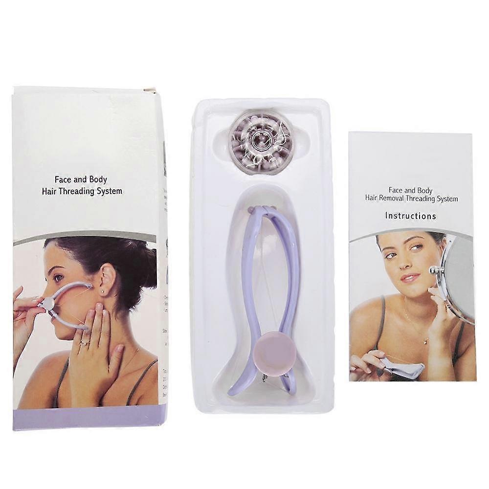 Facial Neck Hair Removal Cotton Threading Epilator Tool with 10 Durable Cotton Lines for Women, High Quality and Effective