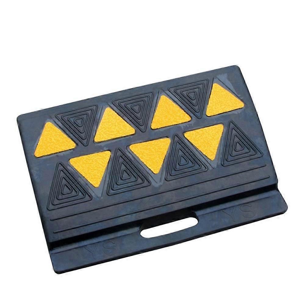 Rubber Ramp Movable Curb Ramp With Anti-Slip Pedal Black 40x25x13 cm Car Ramp Step Cushion Buffer Tape