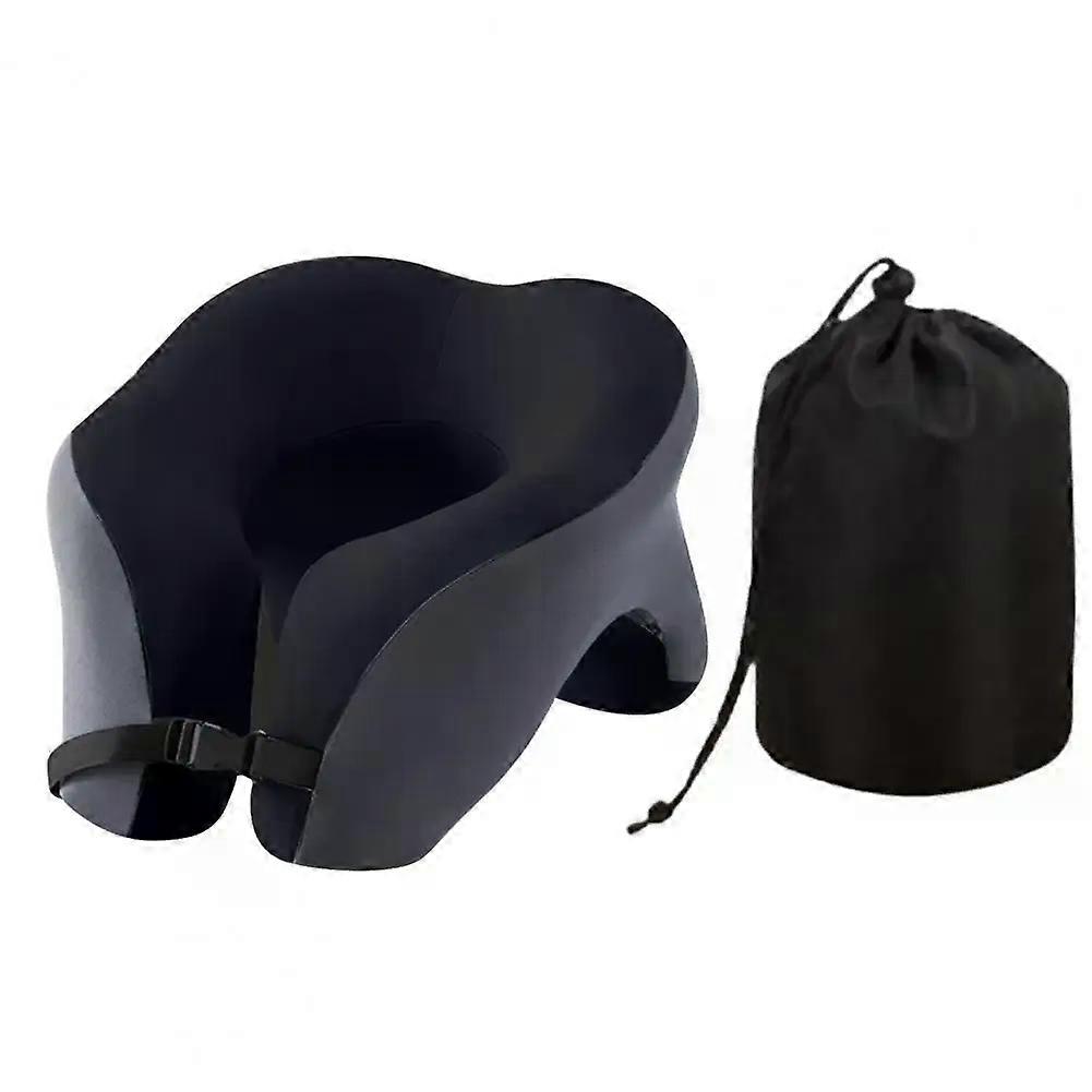 Portable Travel Neck Support Pillow With Storage Bag Ergonomic Design Soft Easy To Carry Neck Pillow