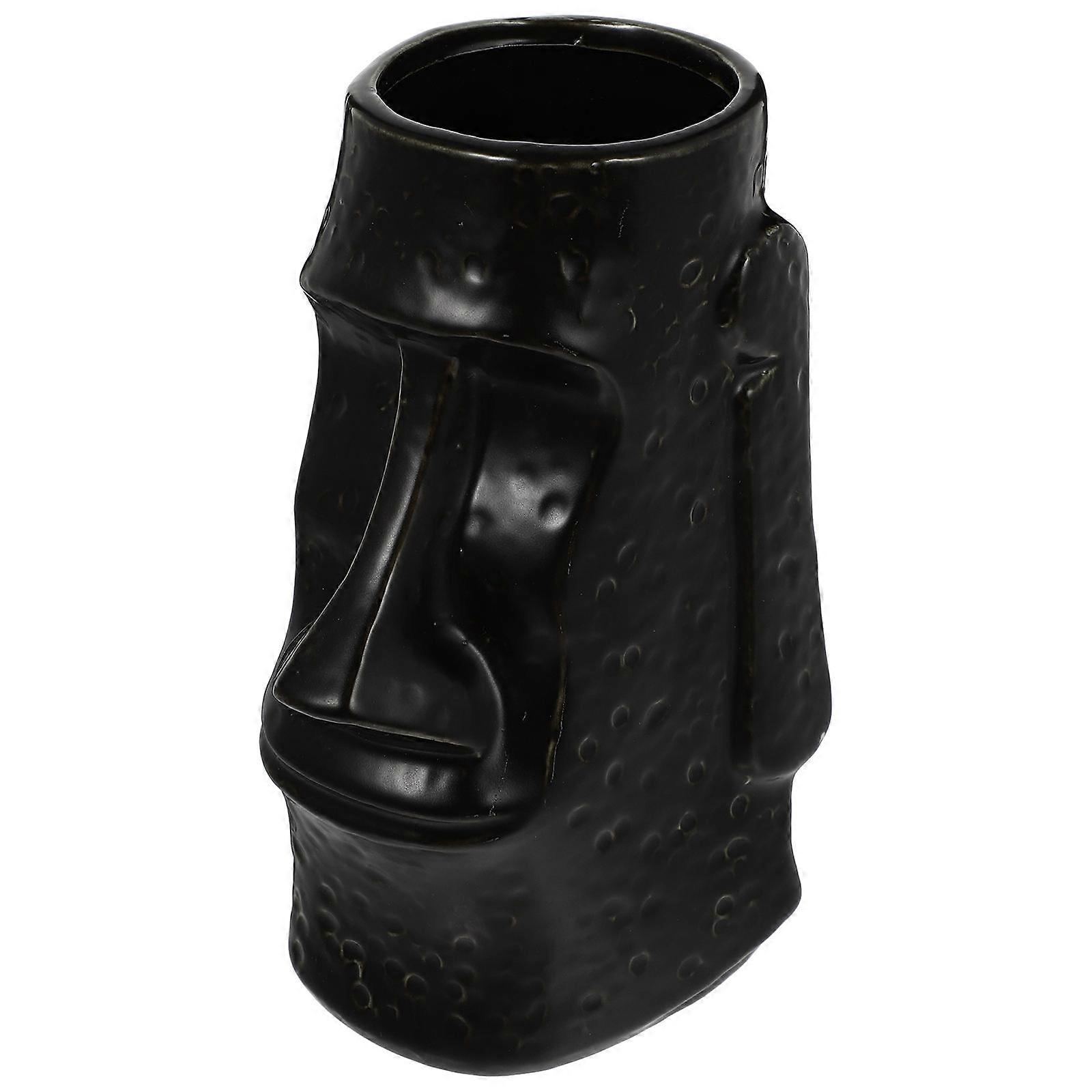Creative Design Tiki Cup Mug Perfect For Restaurant Use Black Sturdy And Safe 1Set