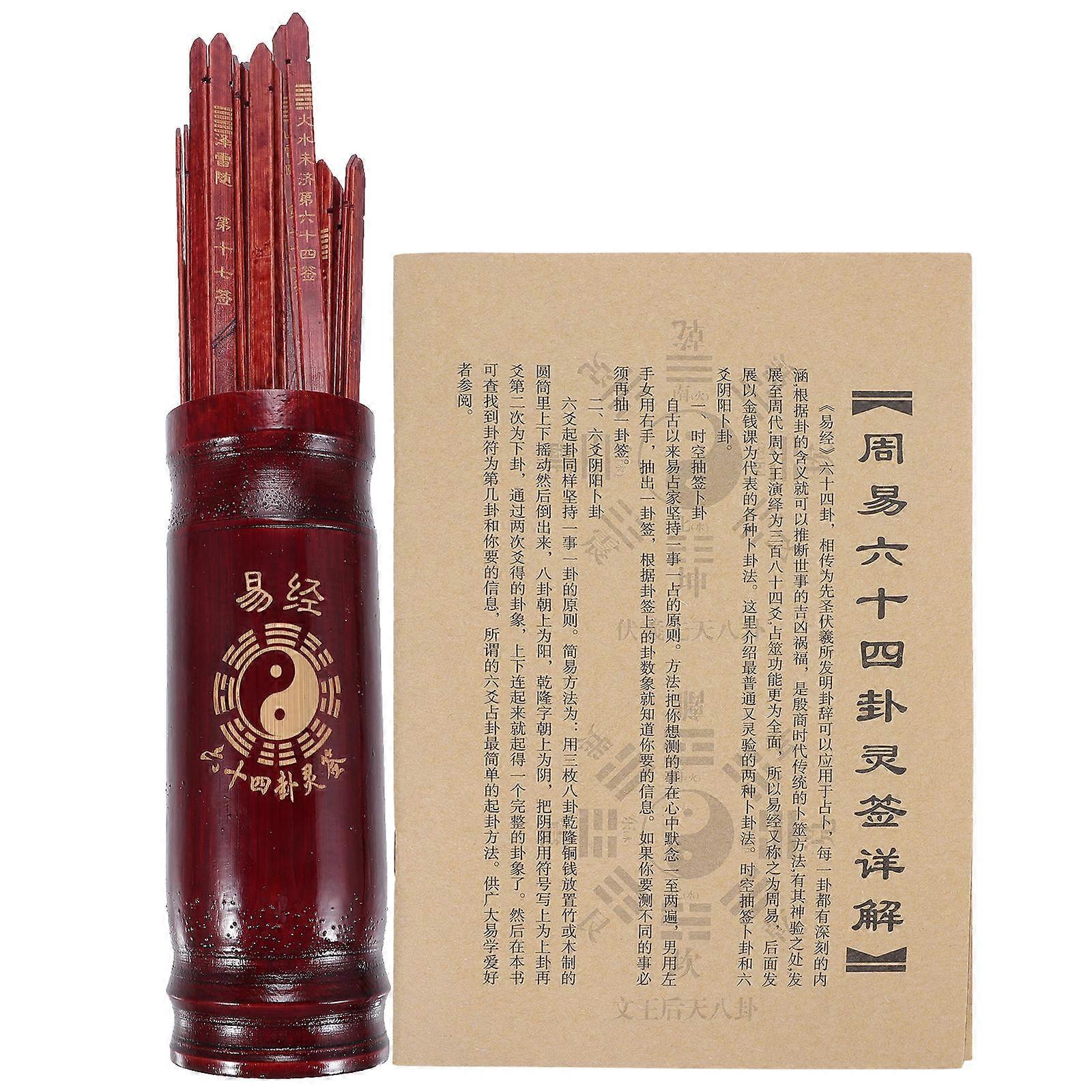 I Ching Sticks Set Of Fortune Telling Props For Holiday Games Home Office Adults Kids Entertainment Fun Traditional Chinese Design