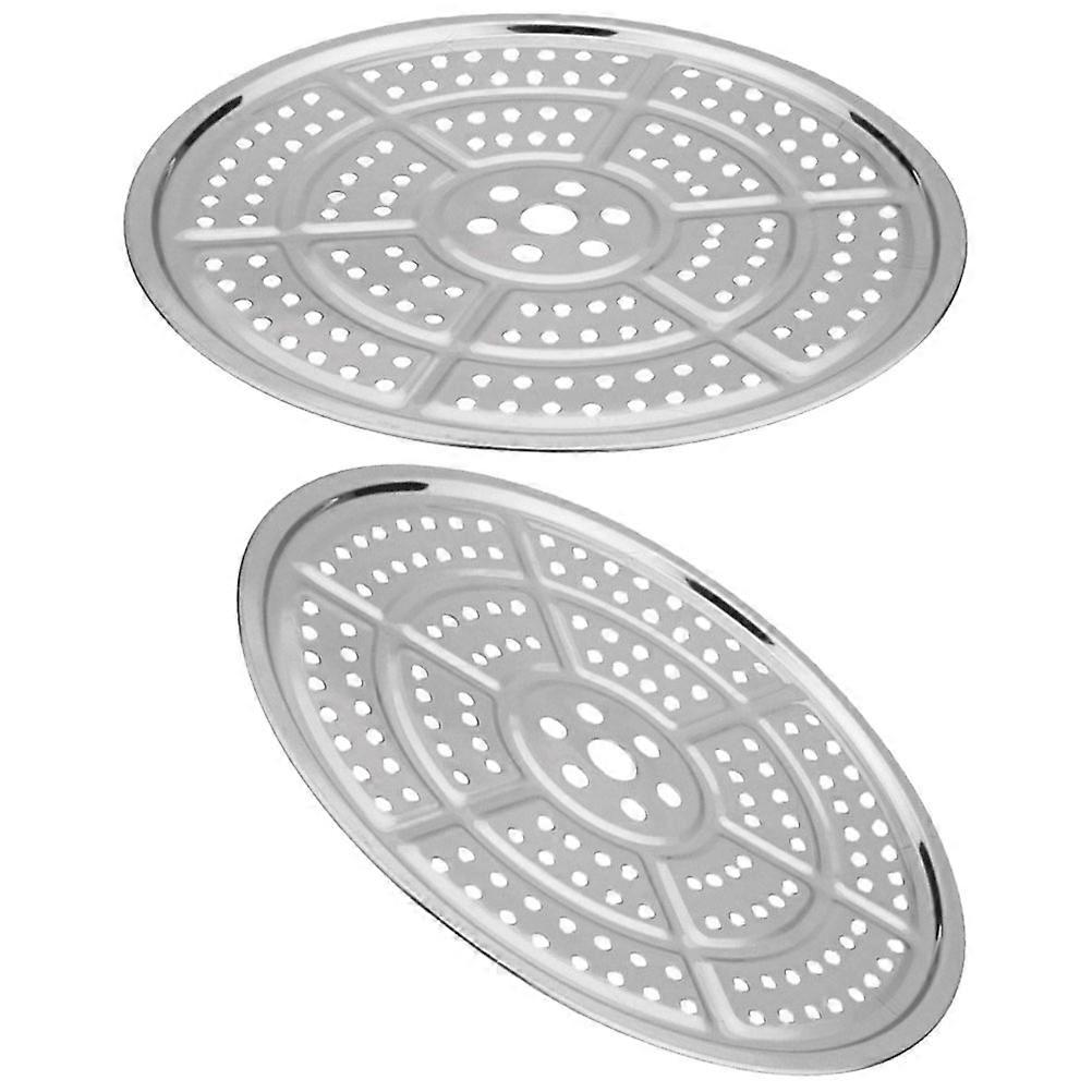 Steamer Replacement Trays 2Pcs Food Steaming Tray Silver Simple Design For Cooks Cooking