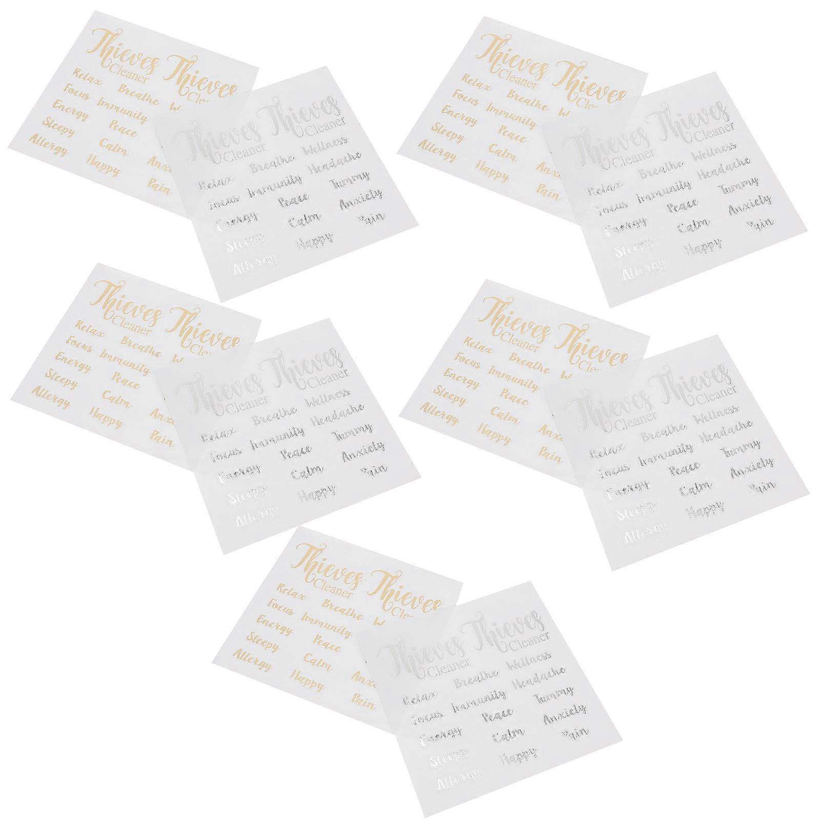 Essential Oil Stickers Self-Adhesive Design Household Users Convenient for Home Decor 10 Sheets