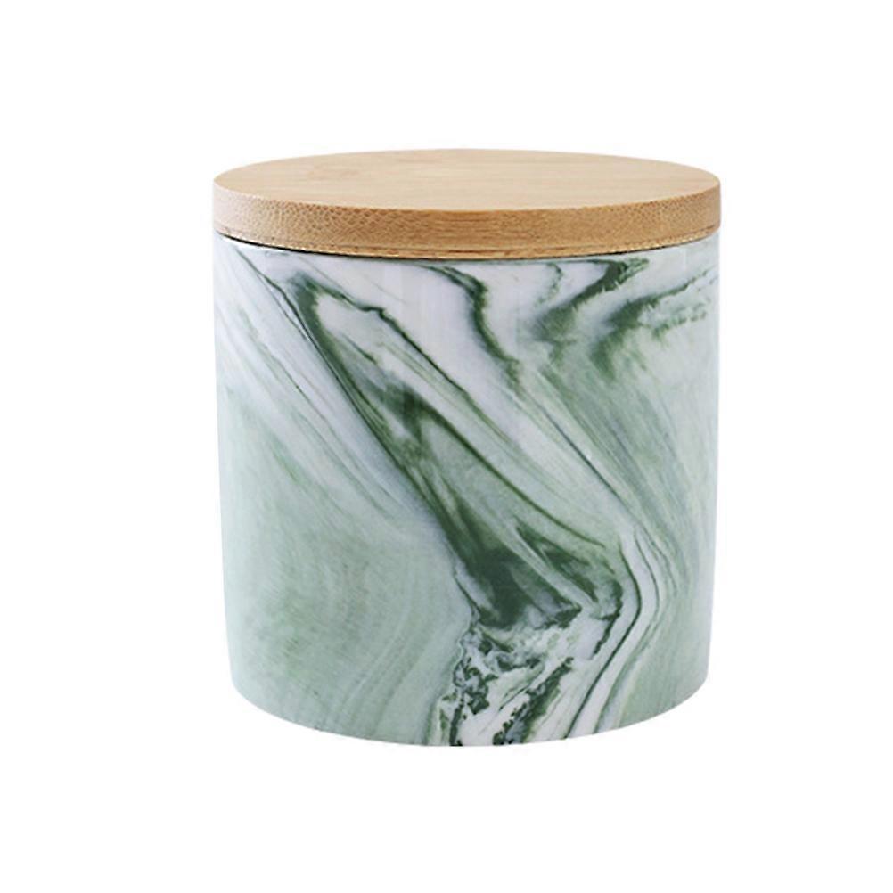 Green Ceramic Storage Jar for Tea and Accessories Multi-purpose Household Container 7.8 oz