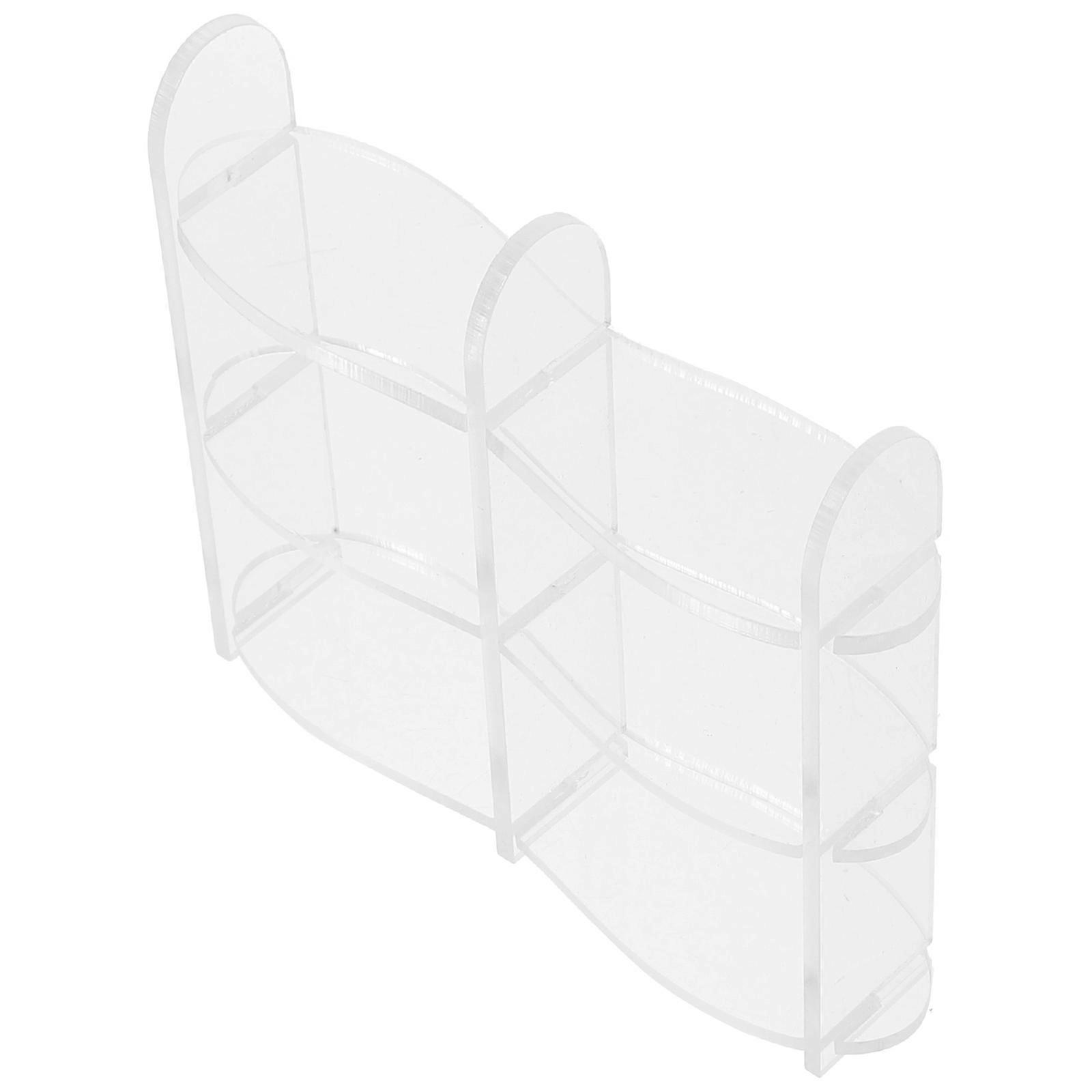 Miniature Display Shelf For Doll House Living Room And Garden In Transparent Acrylic 8X7cm Functionality 1Pcs