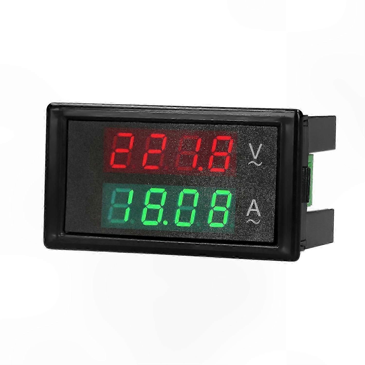 Digital Voltmeter Ammeter 100A AC 80-300V Dual LED Display Green Red Amp Meter Voltage Tester