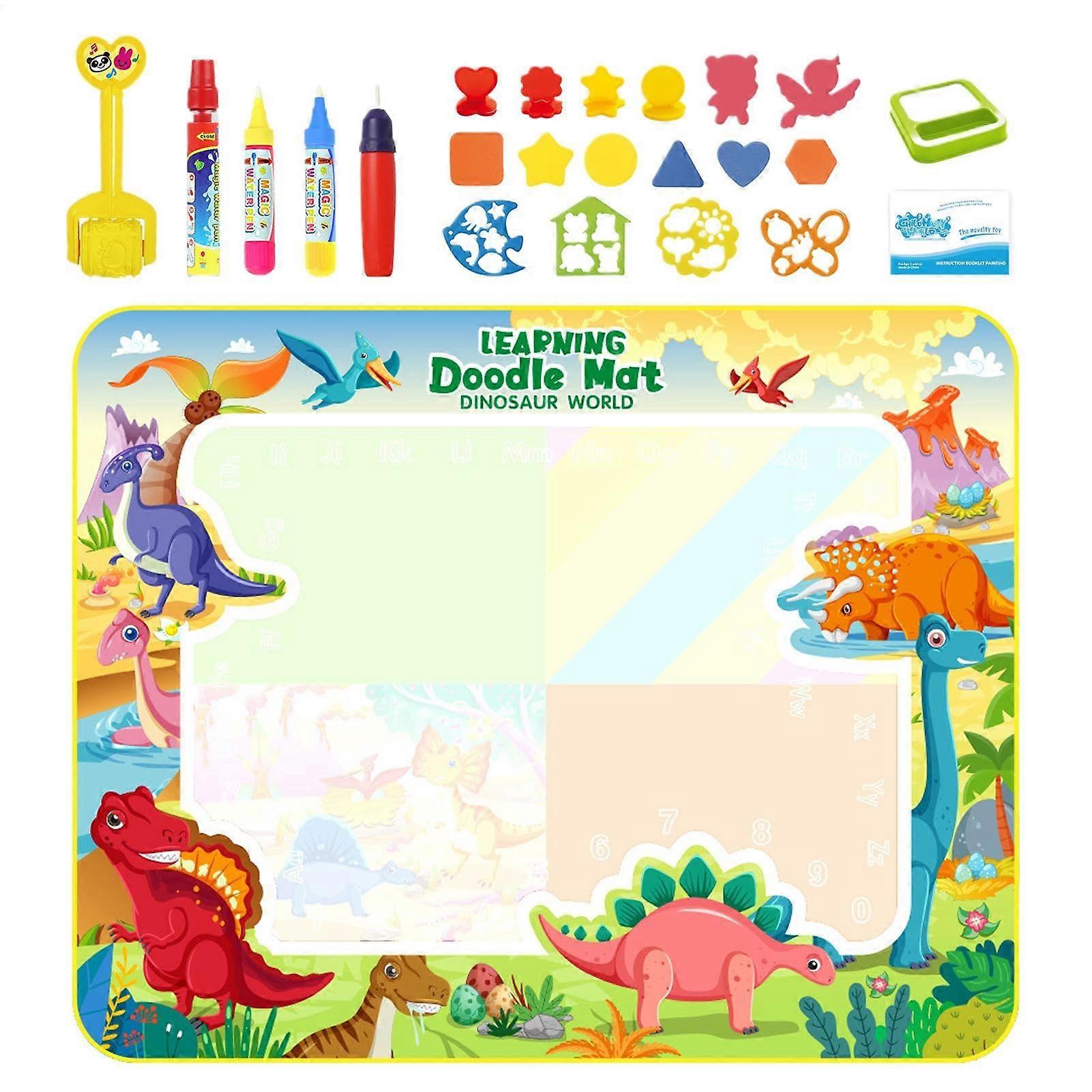 Water Drawing Mats For Kids Small Fabric-Resistant Mats Reusable Watermark Area With Space Accessories And Pillow