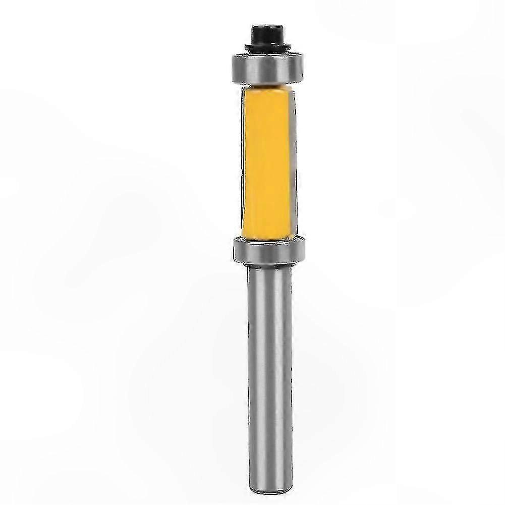 Dual Bearing Flush Trim Router Bit with Anti-Backlash Design for Woodworking Projects