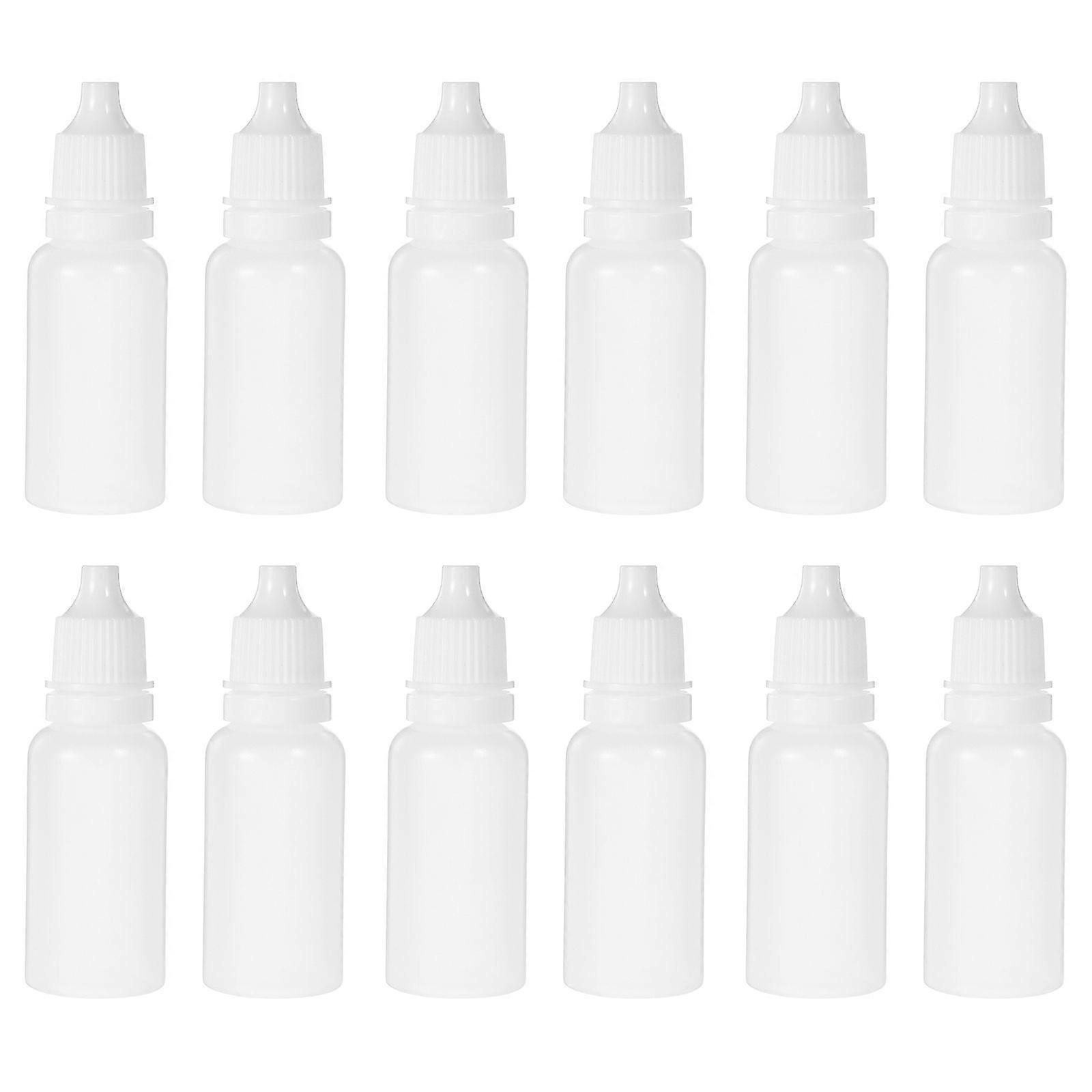 12pcs Dropper Bottles Empty Squeezable Dropping Bottles Eye Liquid Bottles 15ml