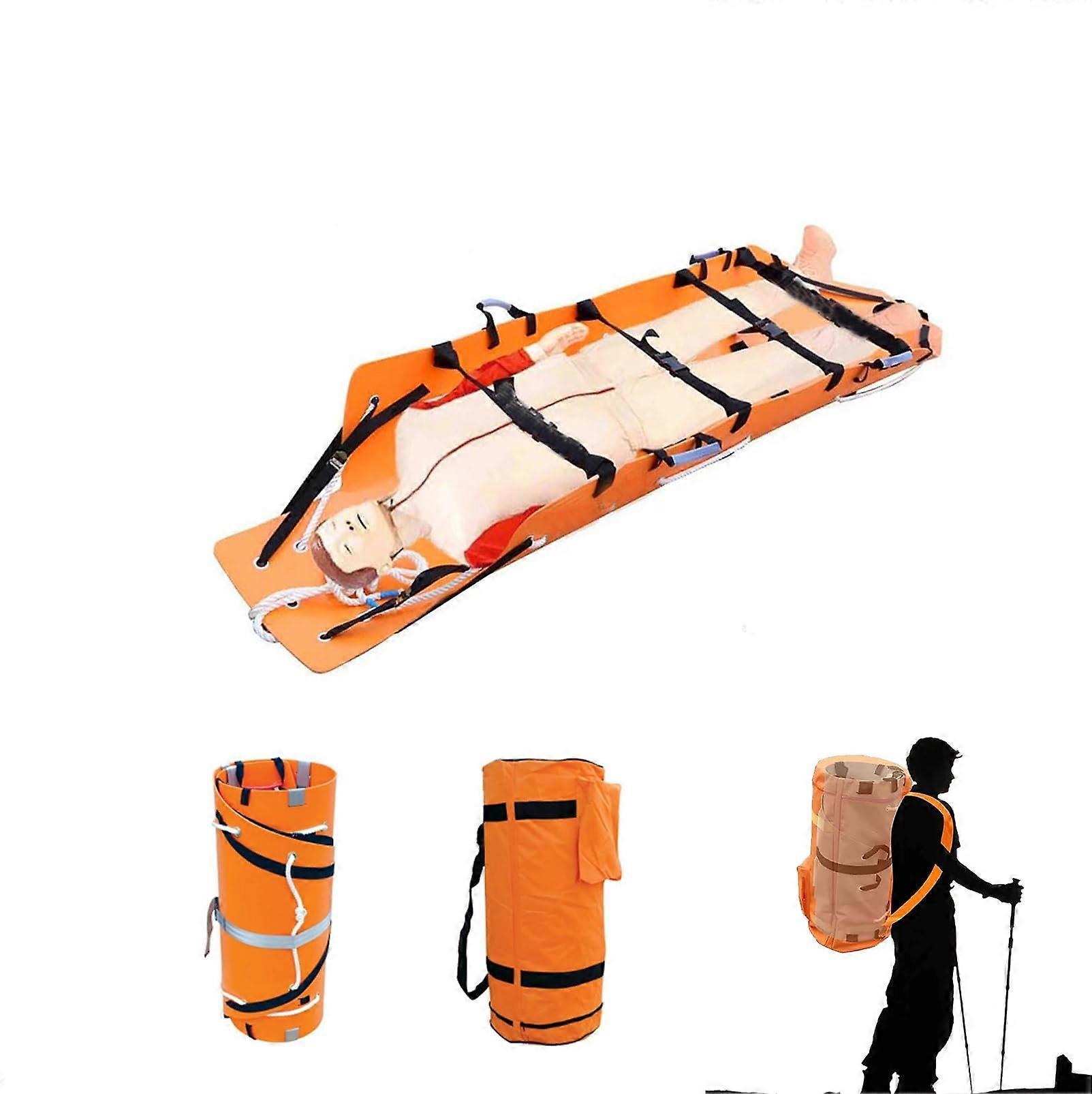 Foldable Spine Stretcher Emergency Patient Transport Rescue Plate for EMT Made of Durable PE Plastic, Ideal for Ambulance and Fast Transfers
