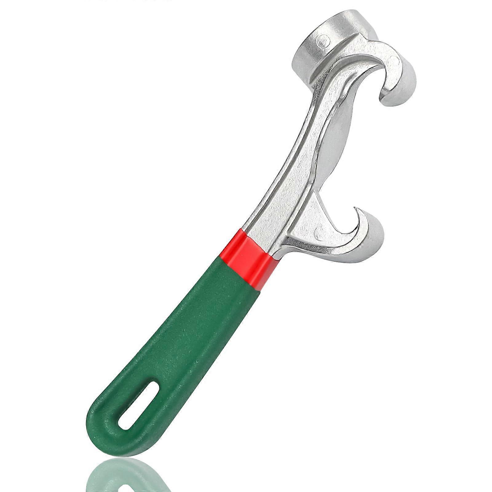 Upgraded Bucket Opener Tool 5 Gallon Paint Bucket Lid Opener Aluminum 8.5 Inch Wrench Non-Slip Rubber Grip Green