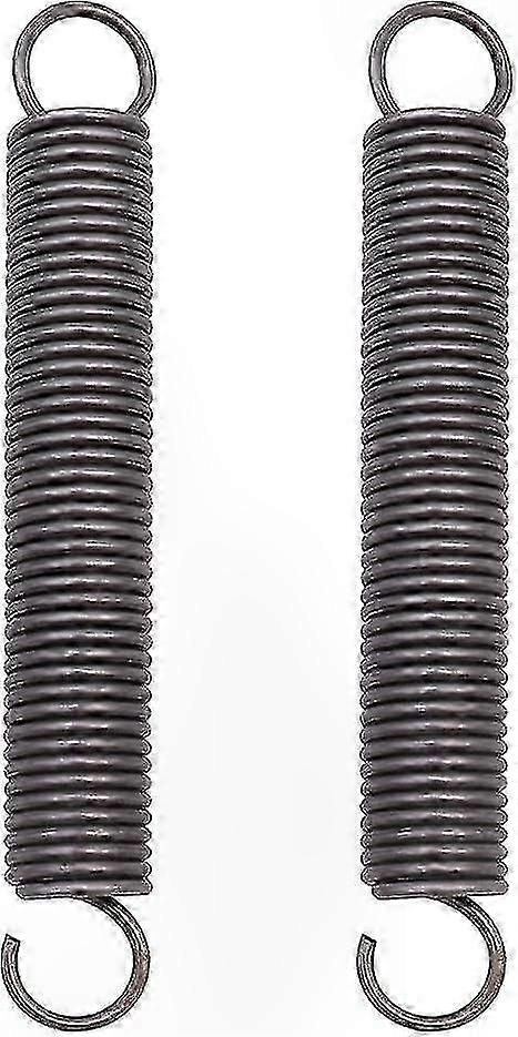 2-Pack Extended Compression Springs with Double Hooks, 2x18x150mm Steel Coil Design for DIY Projects and Repairs