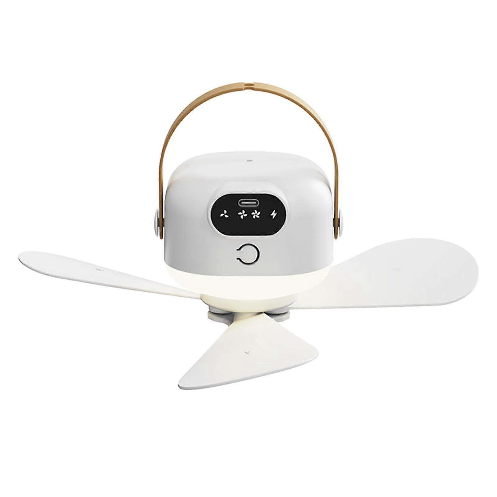3 Speed Outdoor Camping Portable Ceiling Fan With LED Light USB Charging And Remote Control