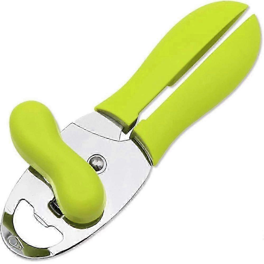 4 In1 Manual Can Opener With Non-slip Handle(green)