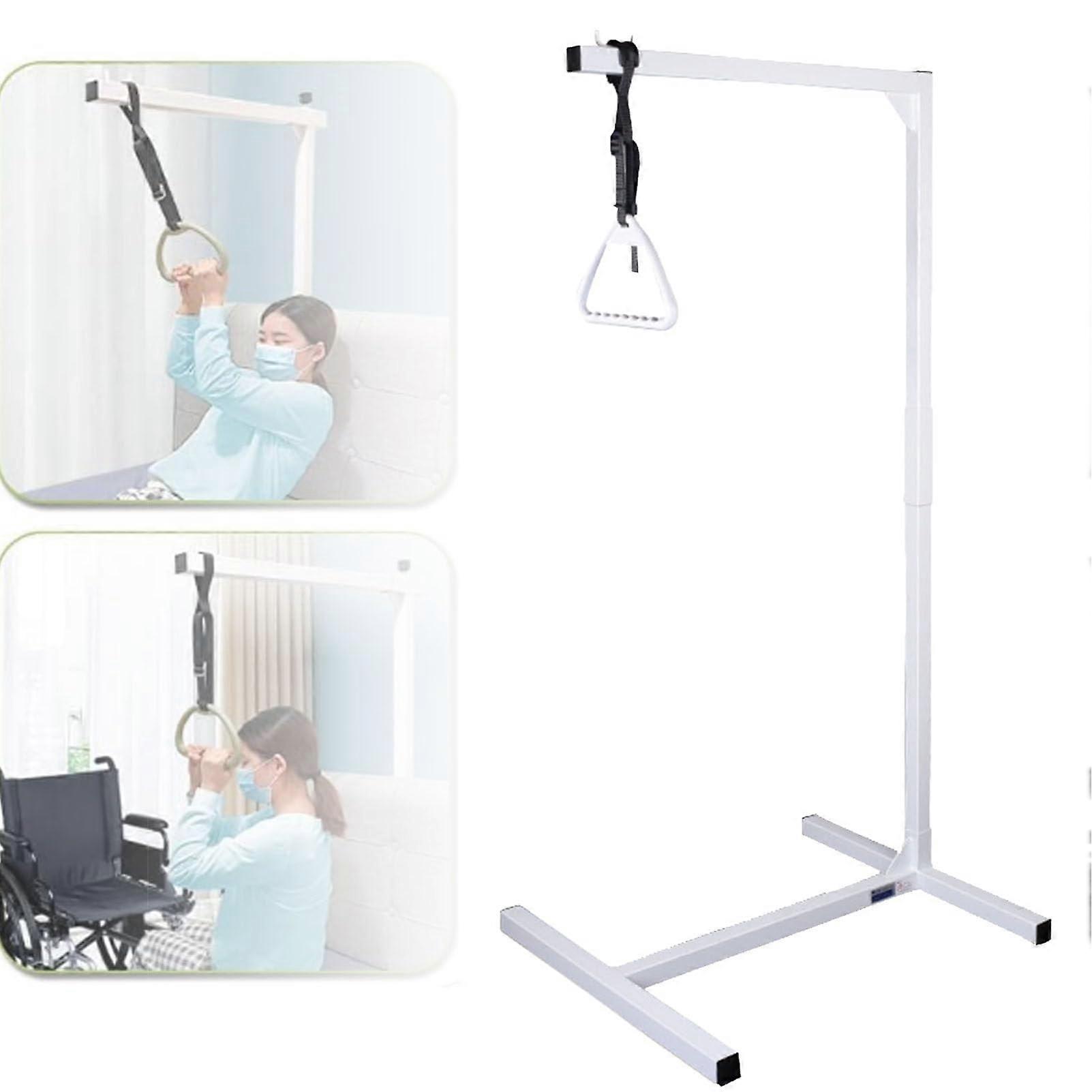 Bed Trapeze for Elderly - Ceiling Mounted Mobility Aid, Adjustable Stepladder Bed Lift for Disabled, 300 lb Capacity