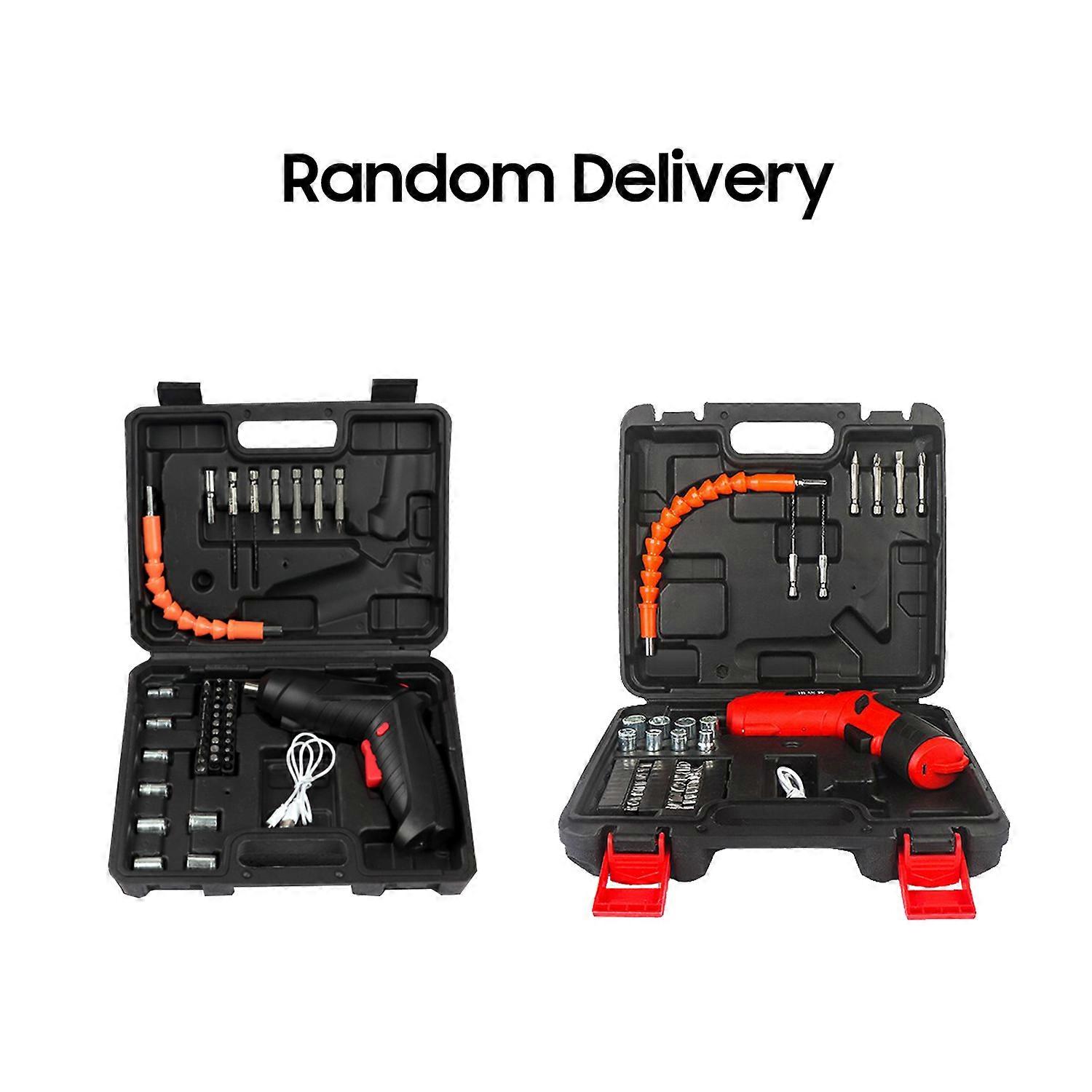 Cordless Screwdriver 47Pcs 3.5Nm Electric Screwdriver Set 3.6V 1800mAh USB Rechargeable Ratchet Wrench Front LED Adjustable 2 Position with Carry Box