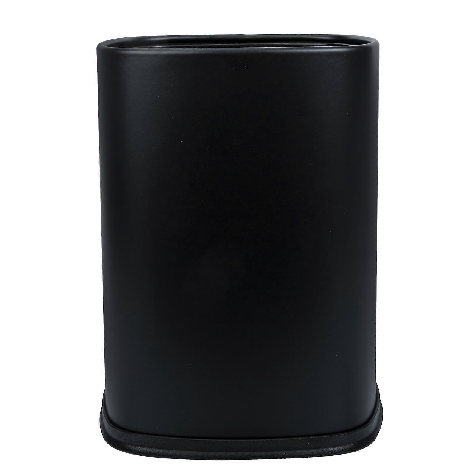 Stainless Steel Trash Can with Plastic Inner Bucket for Home Use and Non Slip Black 7.87x7.87x11.02Inches