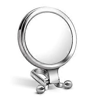 Specchio d'ingrandimento 5x con manico, specchio per il trucco pieghevole a doppia faccia per i viaggi, lente d'ingrandimento portatile portatile per cosmetici e cura della pelle