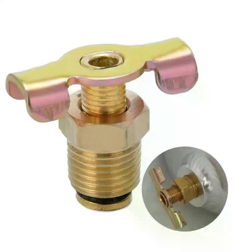 Air Compressor Tank 1/4 NPT Drain Plug Valve / Tap / Drain with T-handle Home Water Valve Normally Closed Fittings