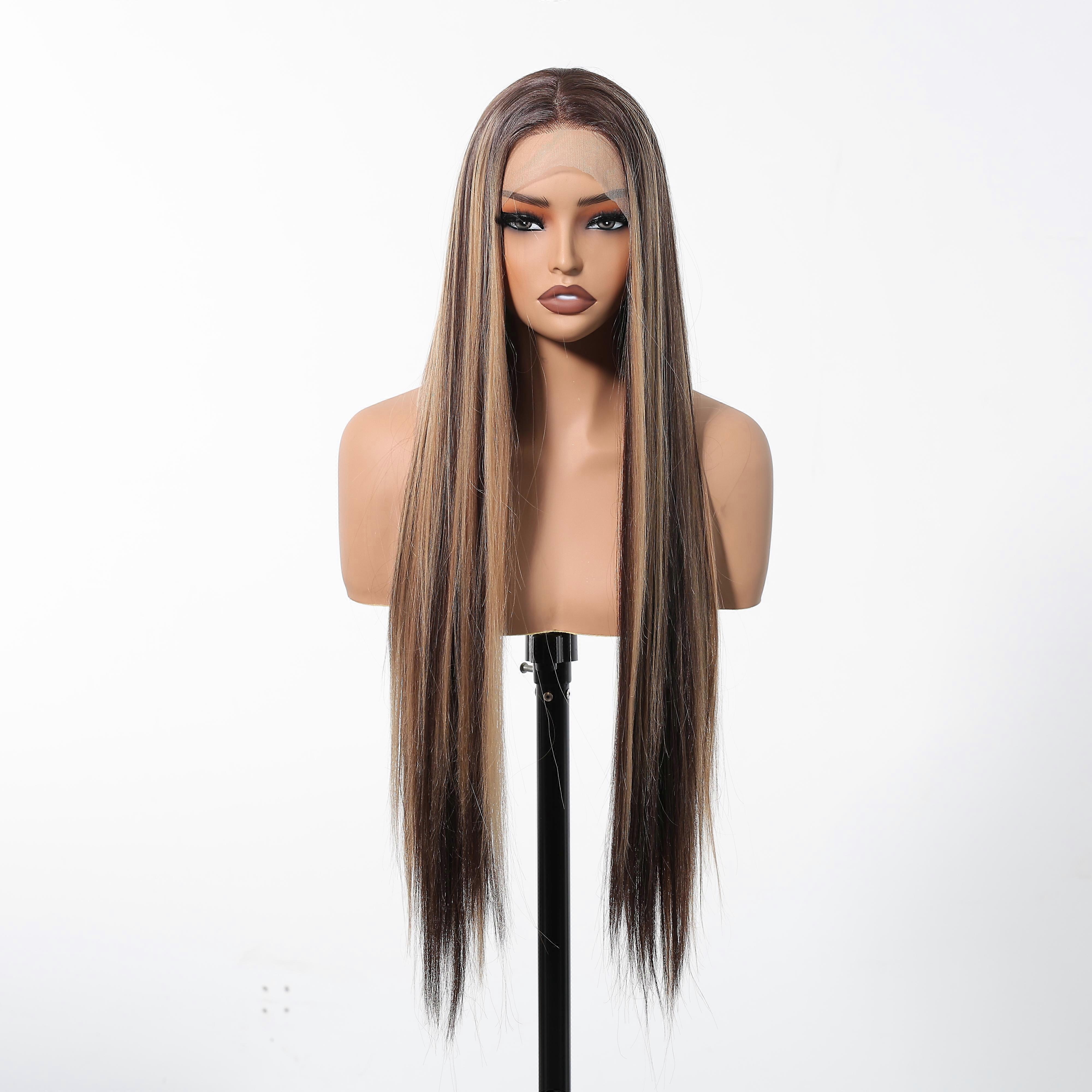 13x4 Long Silky Lace Synthetic Wig for Women - Natural Free Parting For Daily Wear