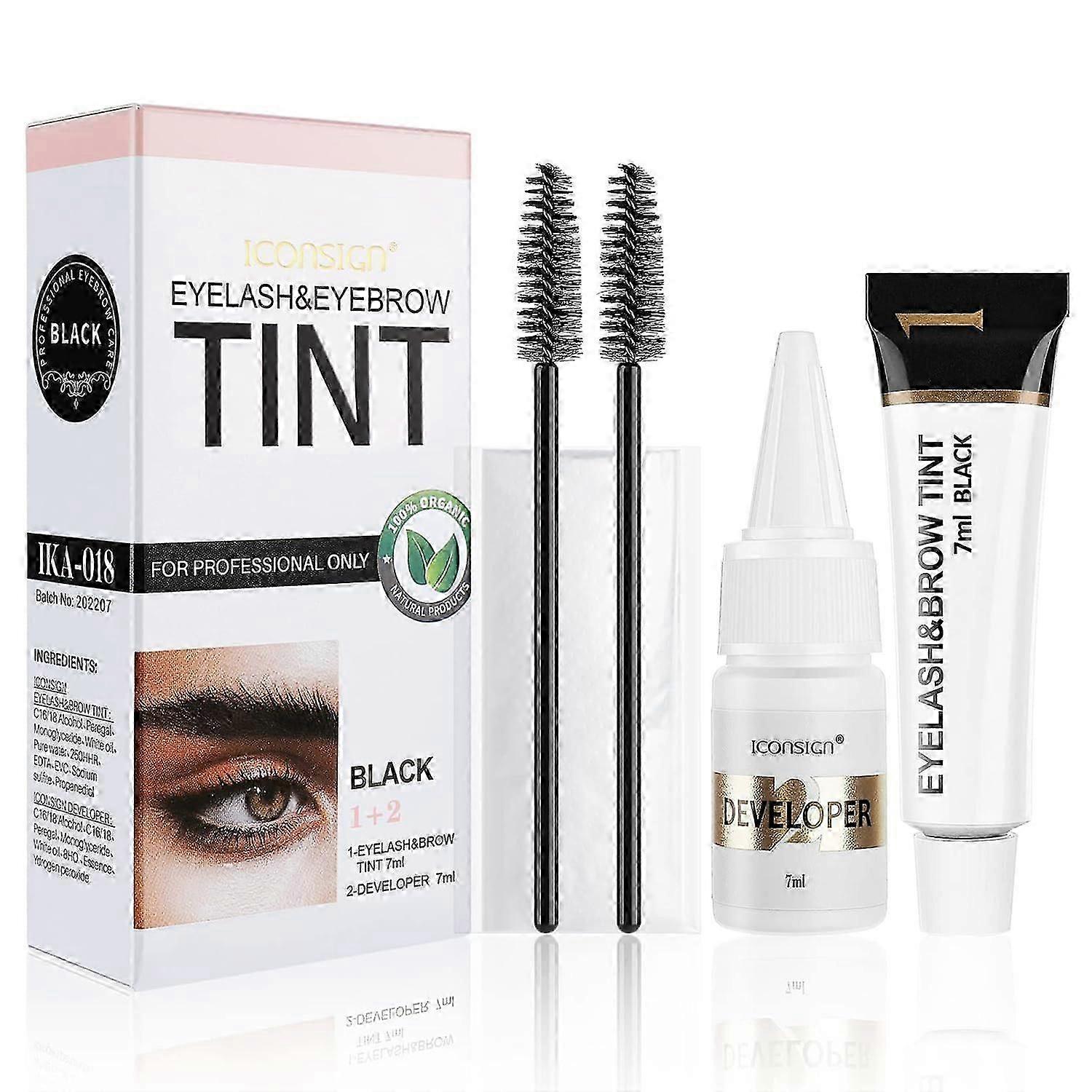 2-In-1 Lash and Brow Makeup Kit, Instant Natural Bushy Effect DIY Hair Coloring for Salon Home Use - Up to 6 Applications