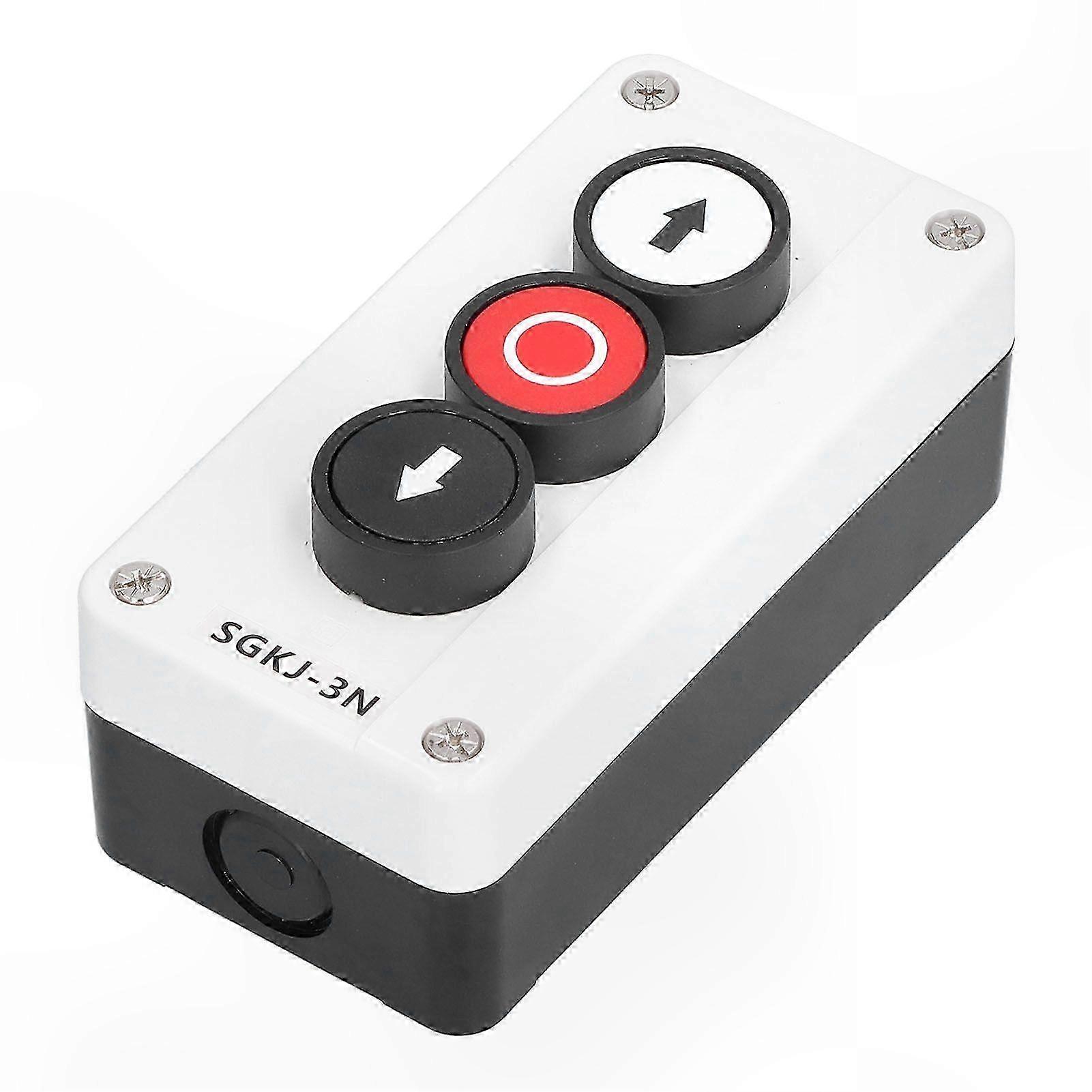 Durable Self-Resetting Push Button Switch with Up/Down Arrow and Stop Function for Hoist Control