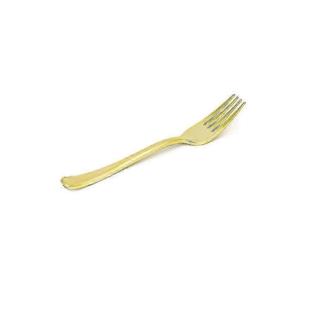 Flatware Sets Disposable Gold Color Plastic Tableware Cutlery Spoon...