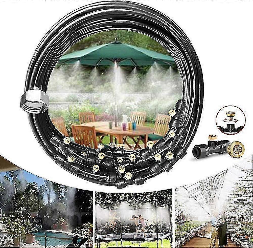 Pre-assembled Outdoor Misting System 18m Misting Line + 21 Brass Irrigation