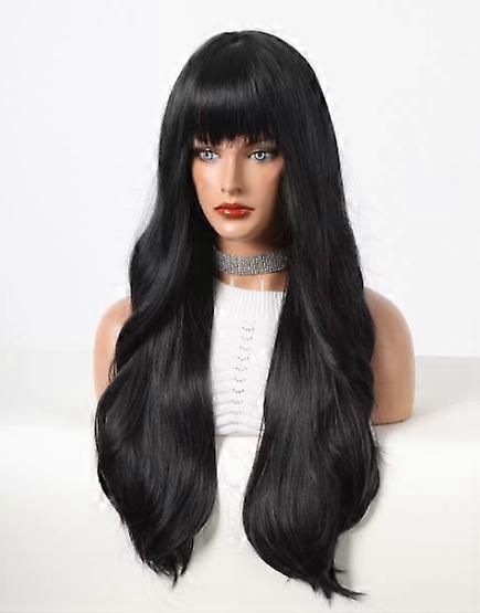 Natural Wavy Machine-Made Heat-Resistant Glueless Wear-and-Go Wig - Effortless Style for Everyday Wear