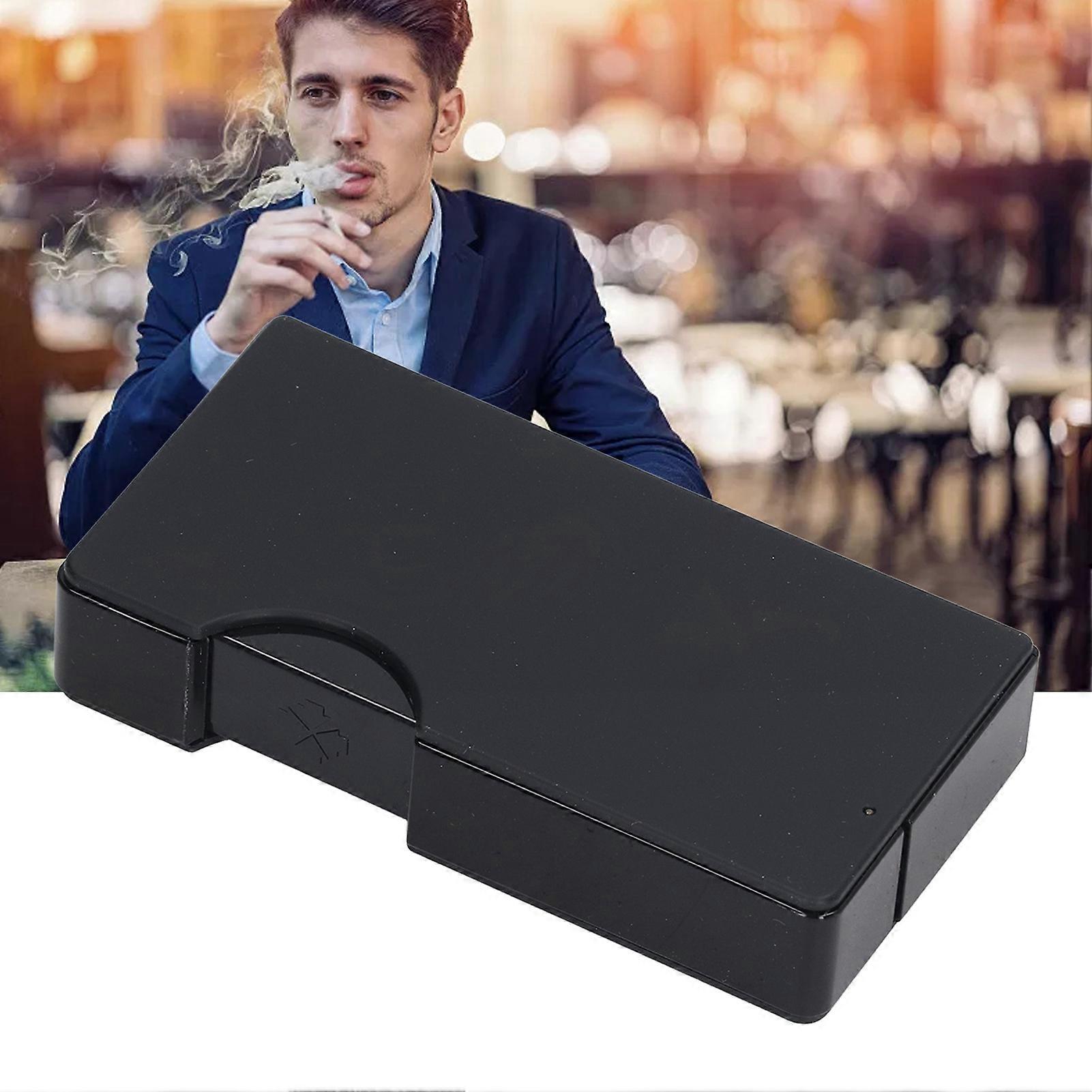 USB Rechargeable Cigarette Case & Lighter, 10 King, Black