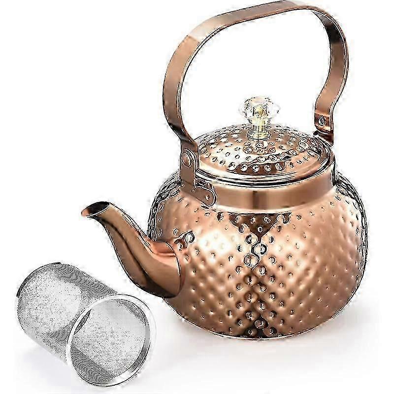 Stainless Steel Teapot with Infuser 1.2 L,Kettle Teapot with Removable Filter-for Filtering Tea Or Other Teas