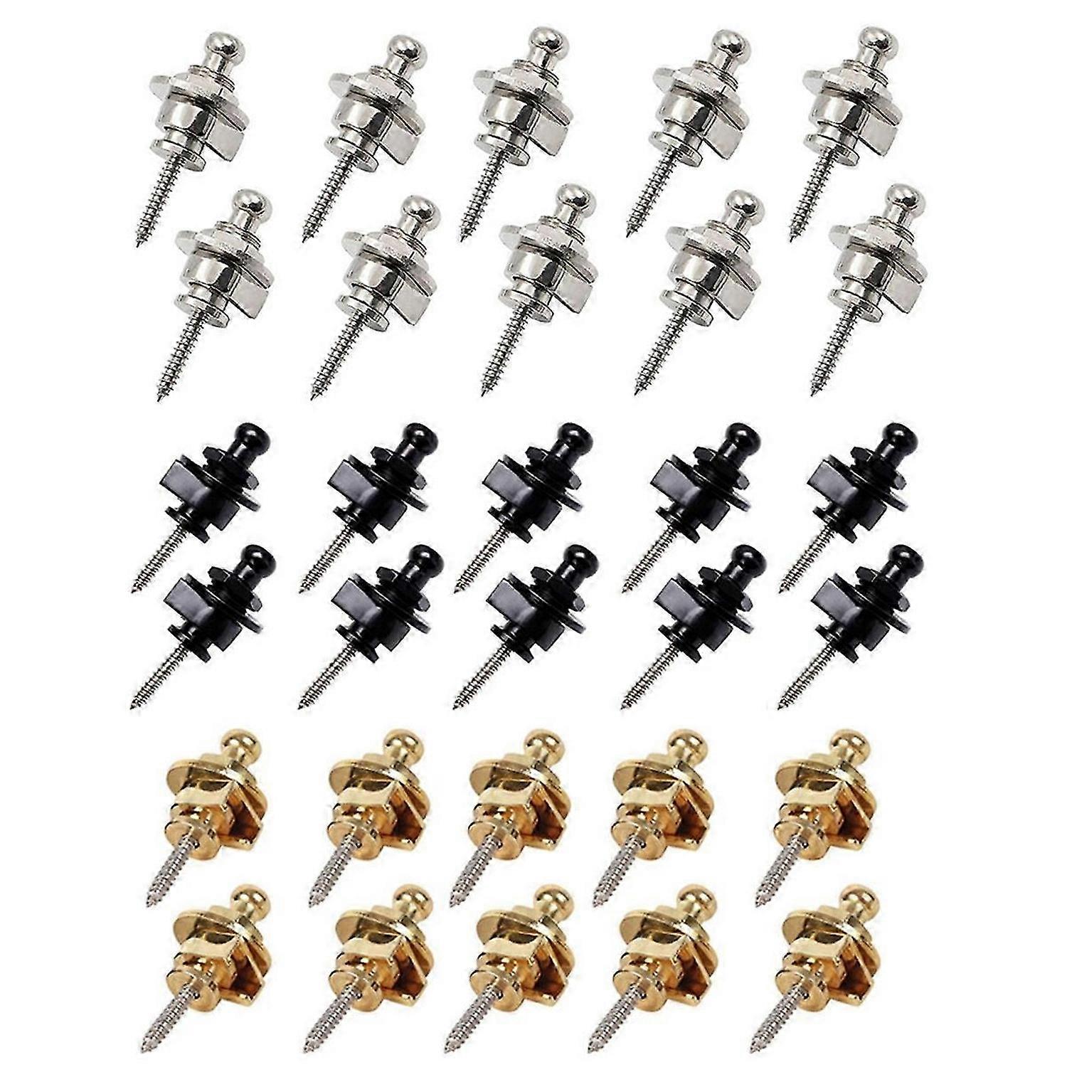30PCS Guitar Strap Lock Buttons Quick Release Guitar Strap Buttons
