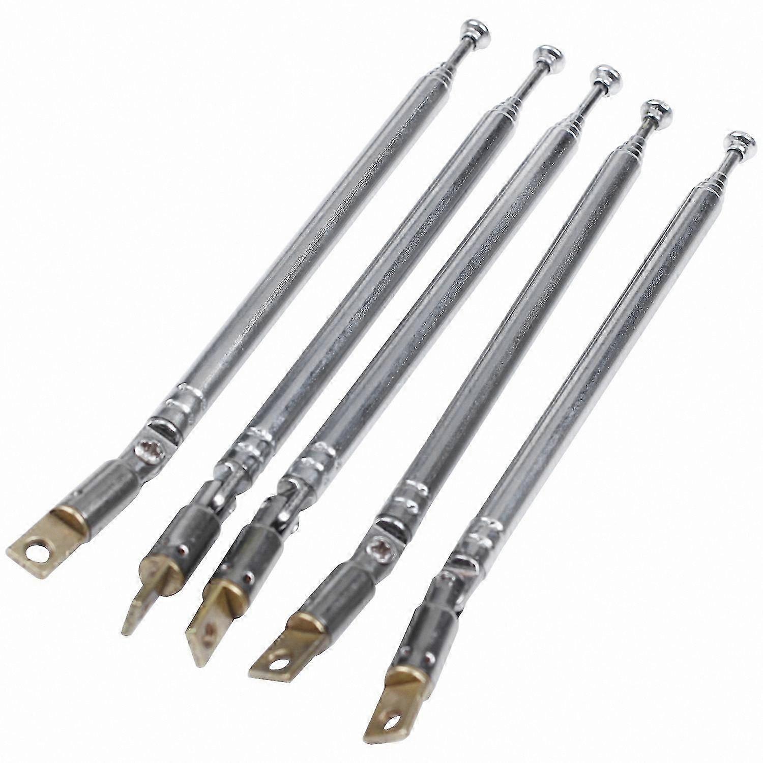 5-Pack 32cm Extendable AM/FM Radio Antenna with 5 Segments and 180 Rotation