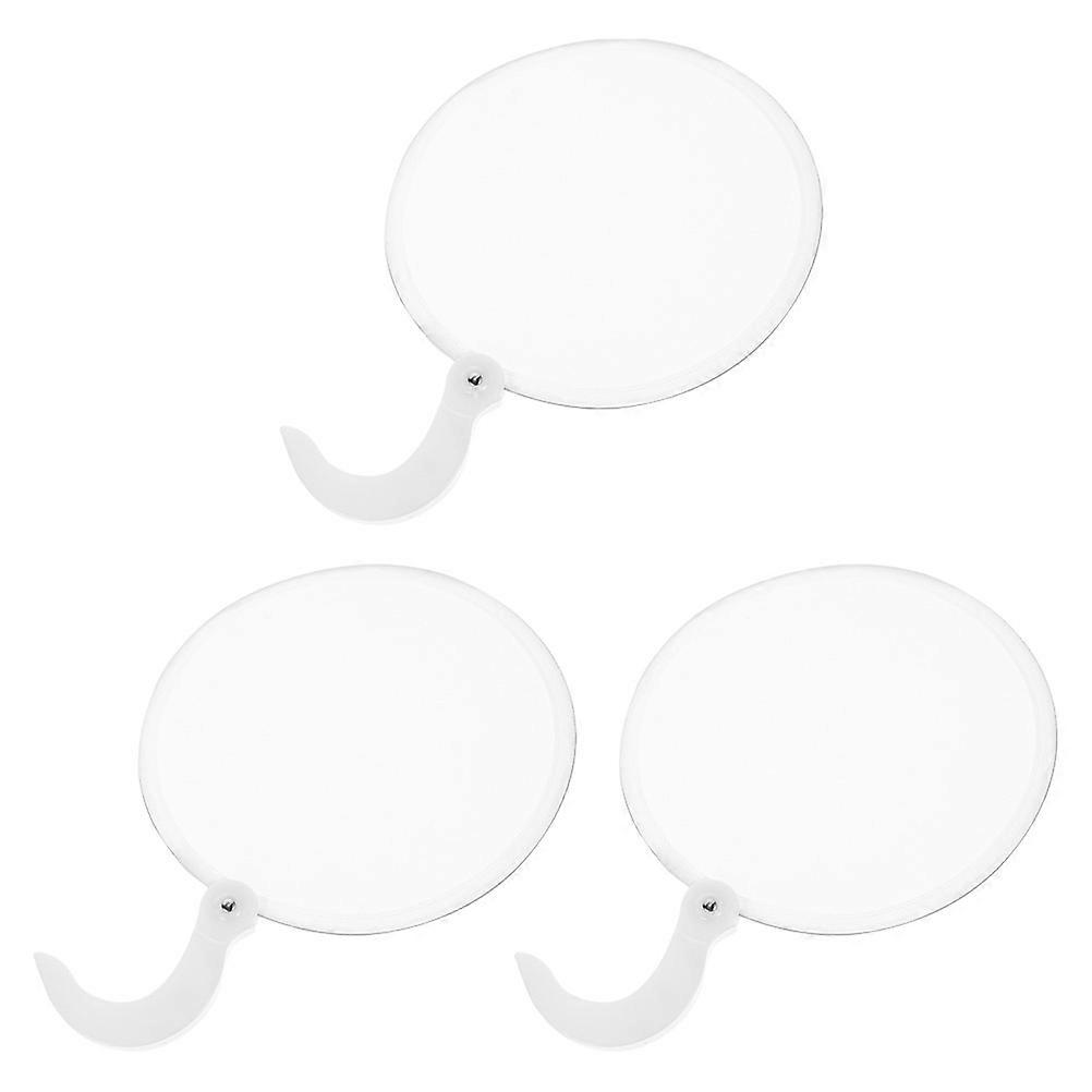 Plastic Round Folding Fan for Travel and Daily Use 12Pcs Set