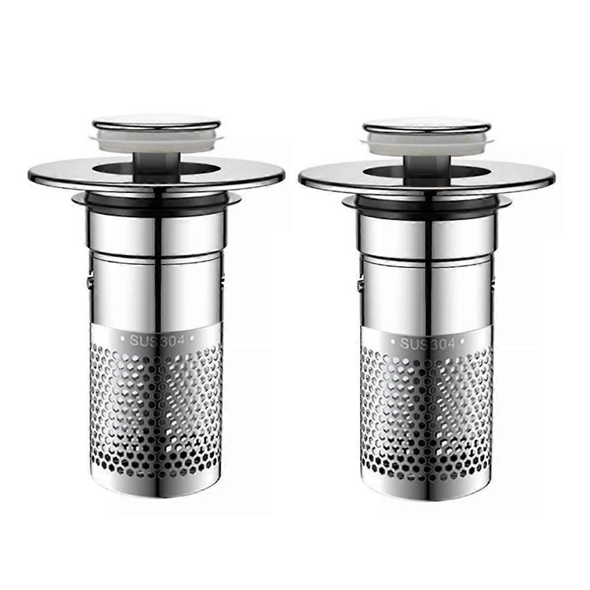Stainless Steel Floor Drain Filter Washbasin Plug Hair Catcher B