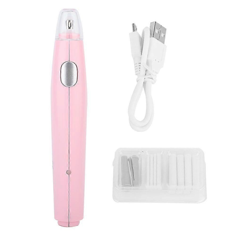 Convenient USB Rechargeable Electric Eraser with 16 Replacement Refills (Pink)
