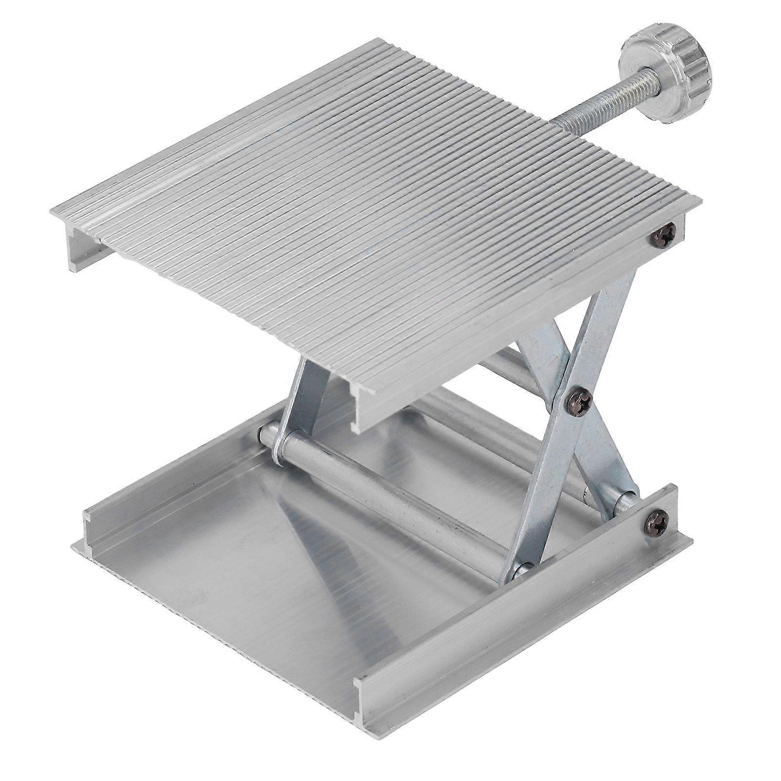 Laboratory Lifting Platform 90x90mm Height Adjustable Measuring Tool Manual Lift Platform Silver