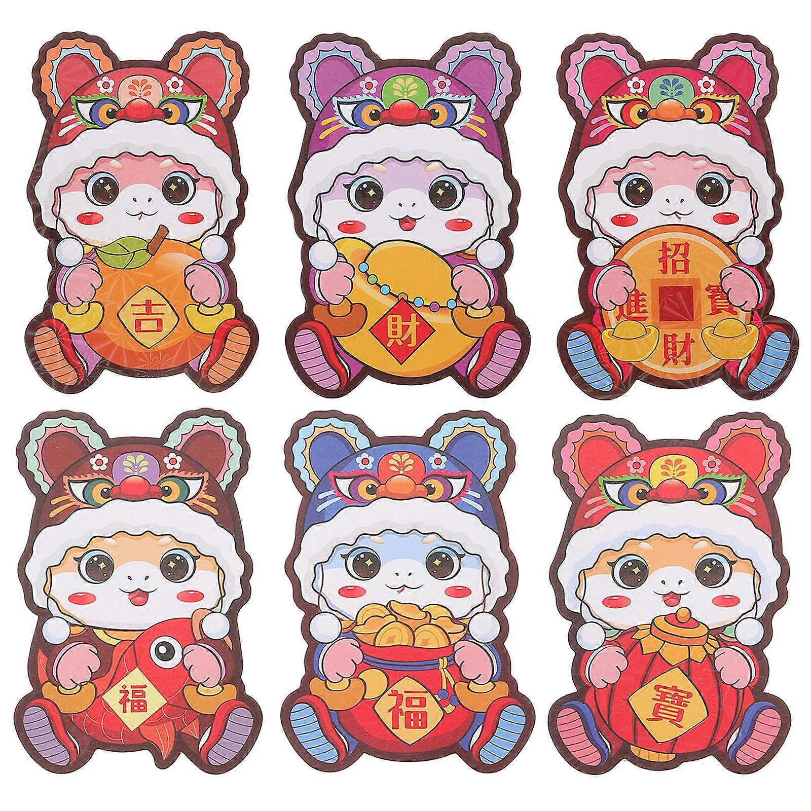 Red Envelopes for Prosperity Snake Year 3D Cartoon Design 120 Pieces