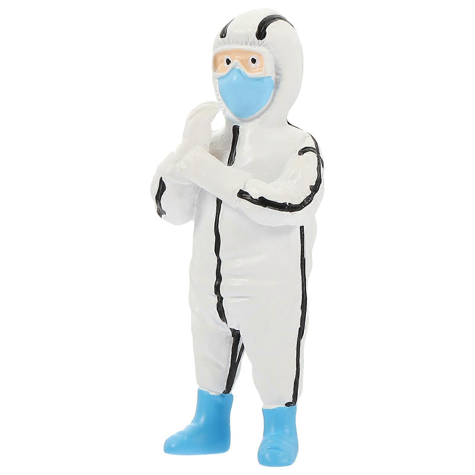 Tiny People Figurine Resin Micro Landscape Sculpture for Decor 2Pcs