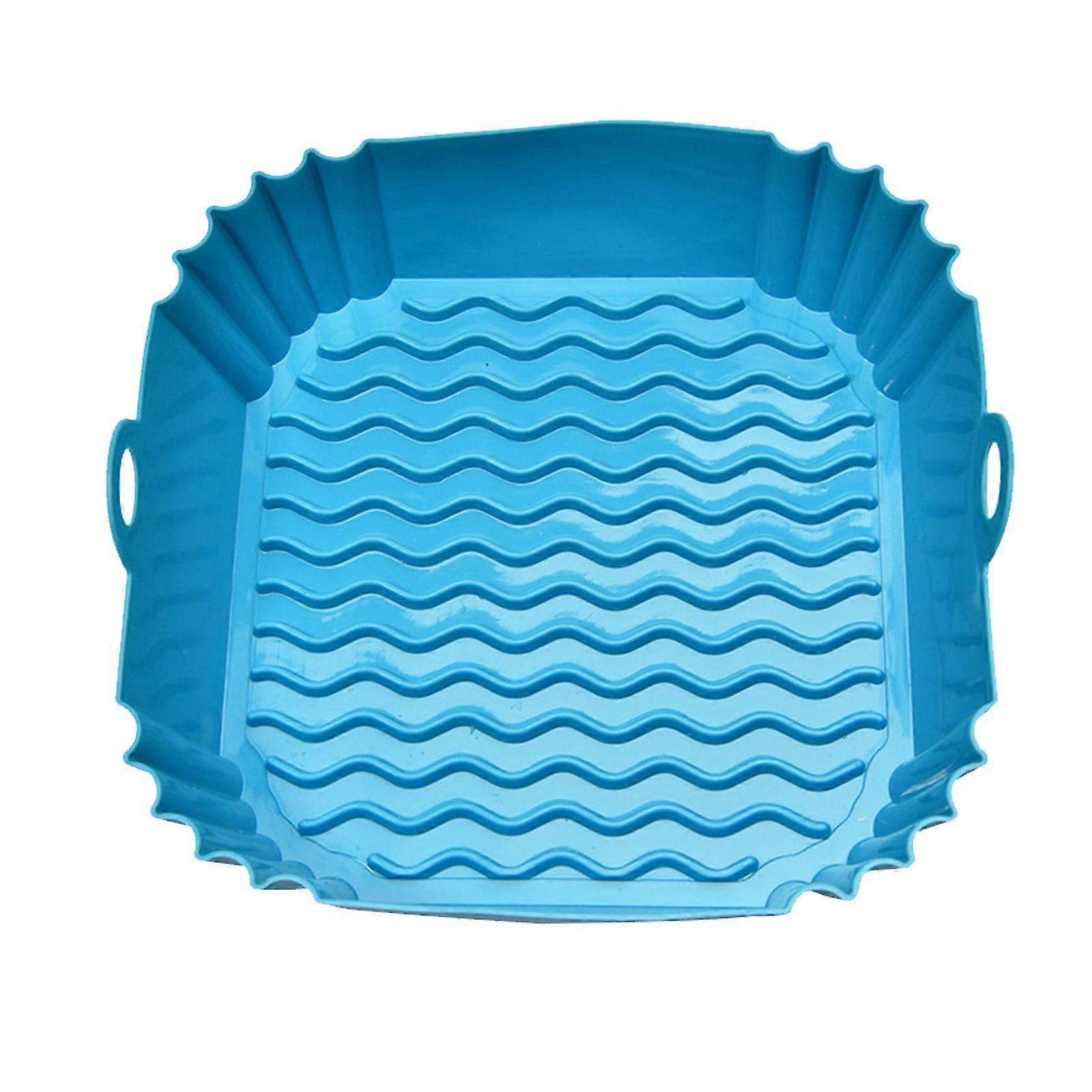 Xinwennn Square Air Fryer Silicone Baking Tray Square Air Fryer Silicone Multi Color Durable Bakeware Organizer for Cabinet Set