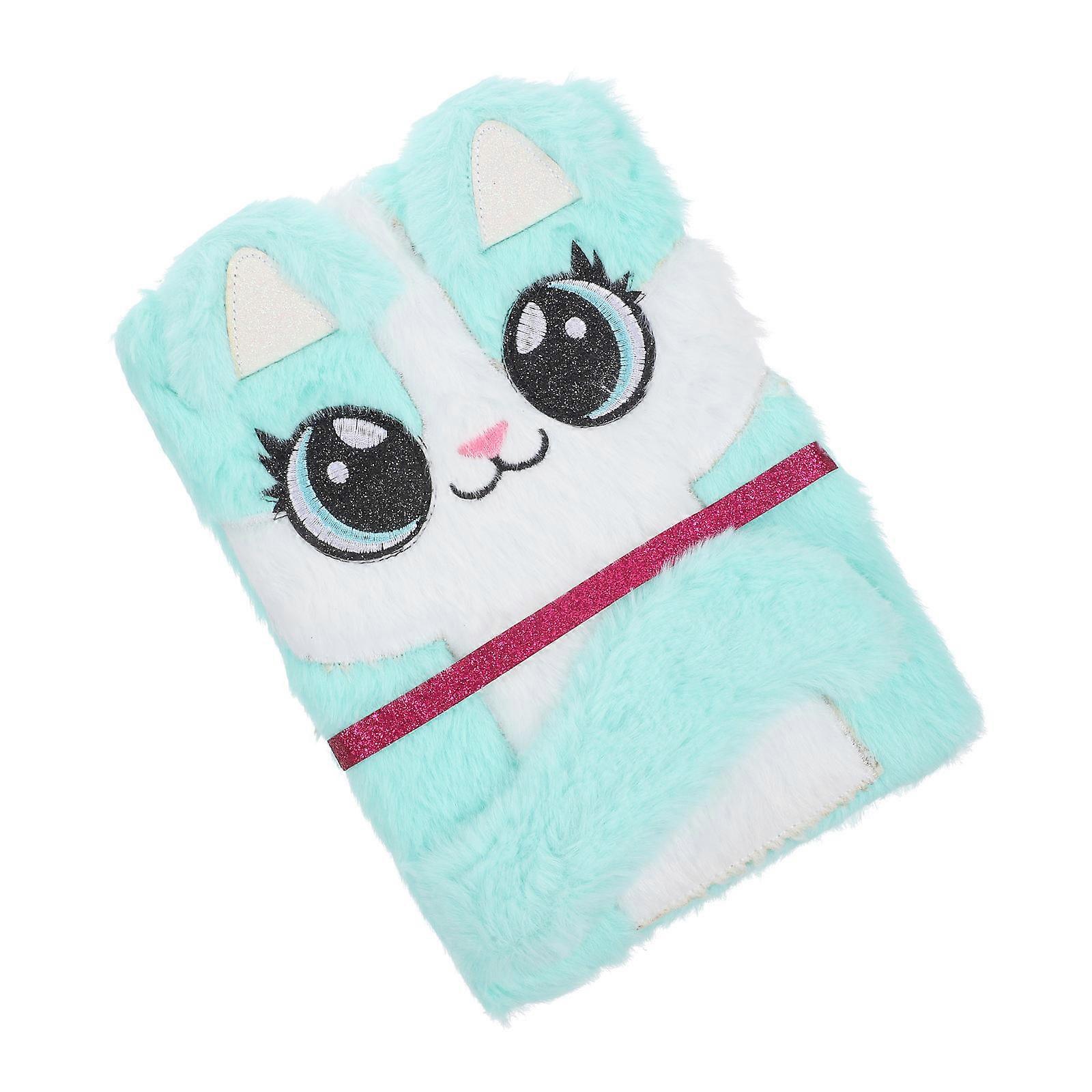 Cartoon Notebook Fluffy Diary for Note Taking 3Pcs Plush Covered Notepad