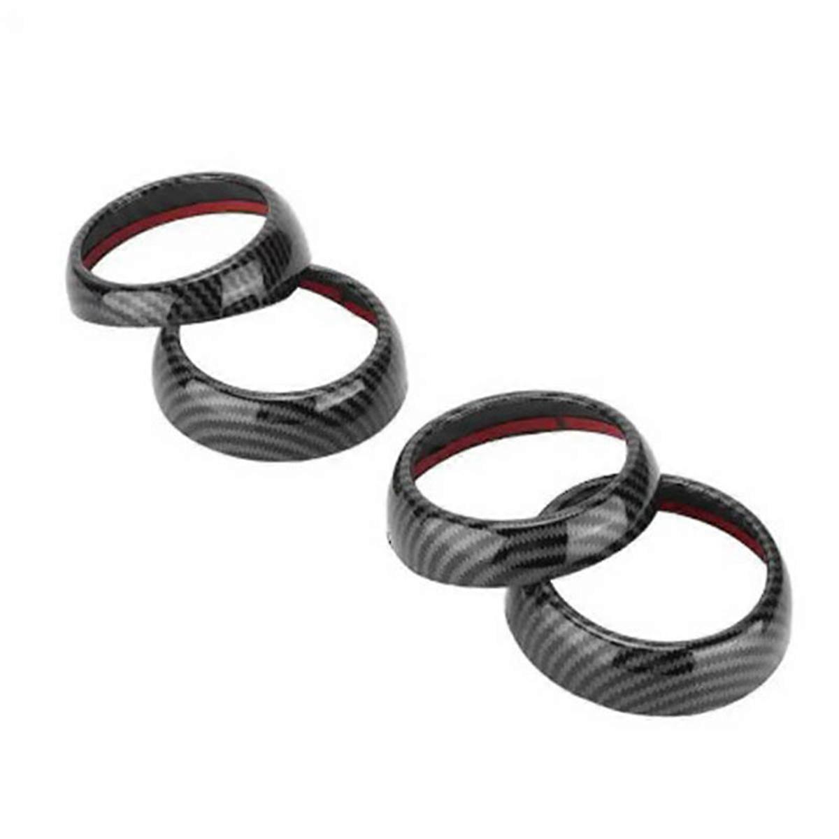 4 Pcs Instrument Panel Air Conditioning Outlet Decorative Ring for 2015-2018