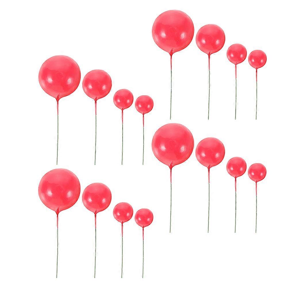 Cake Balloon Decoration Foam Picks for Decoration 40Pcs Red