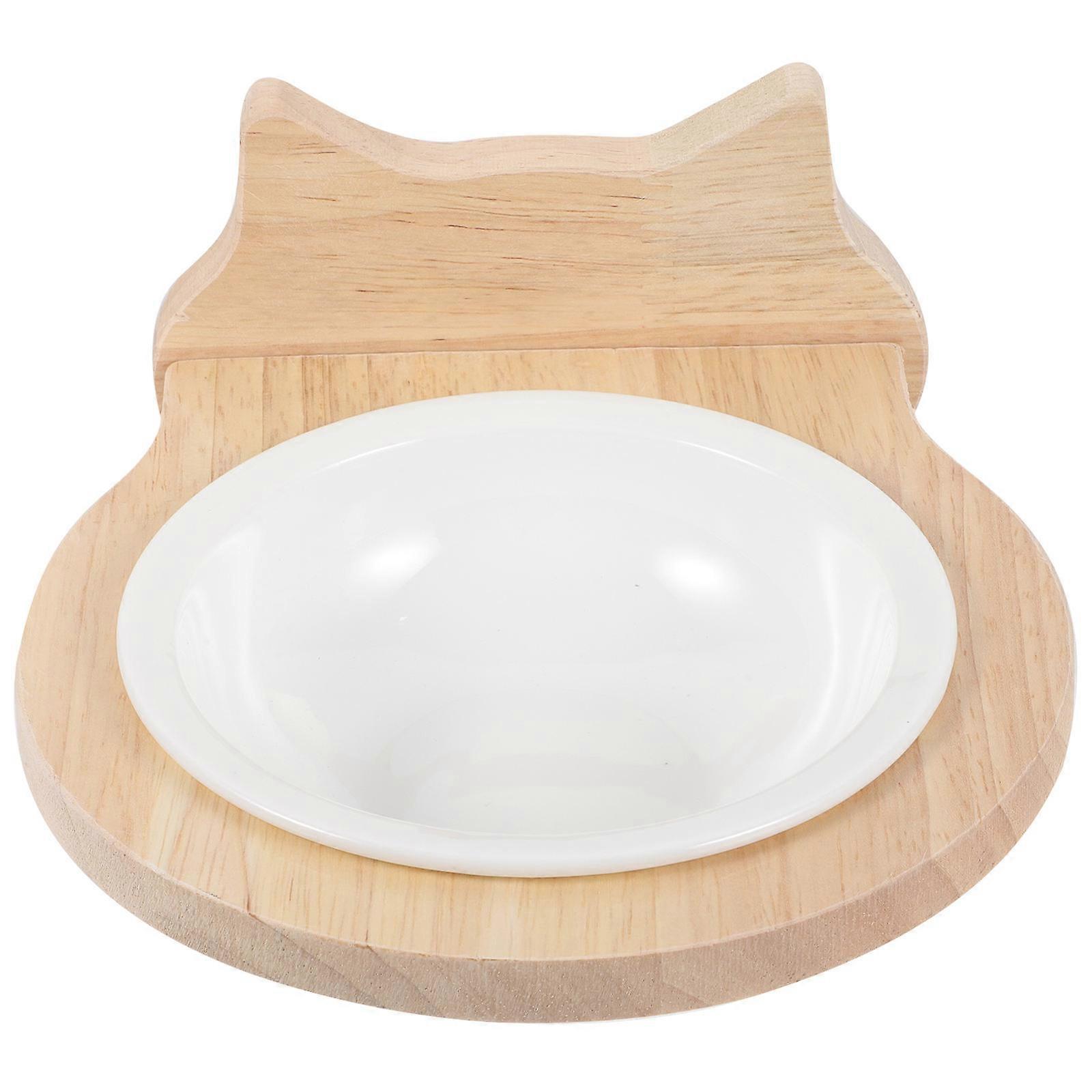 Ceramic Cat Bowl Cage Cat Feeder for Home Use 2Sets Included