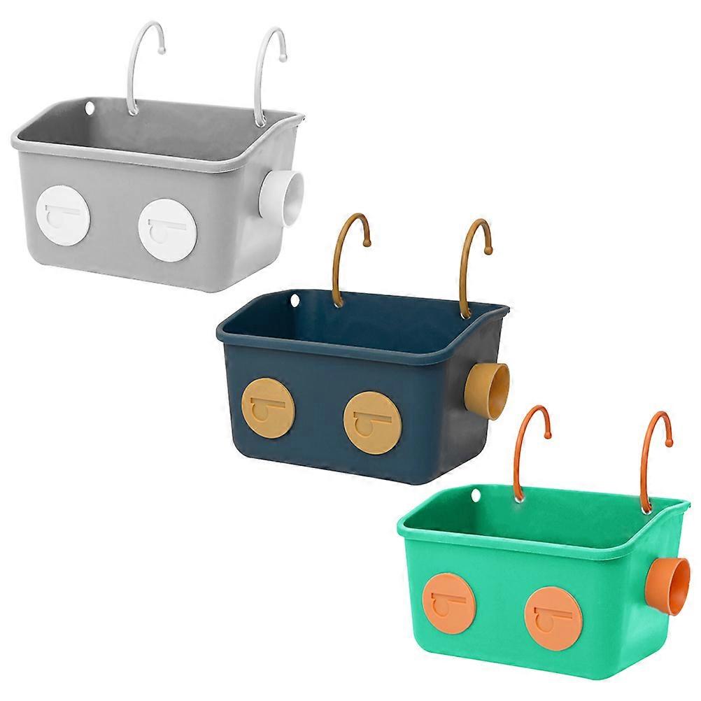 Bathroom Storage Drain Container for Hanging with 2Sets 3 Tier Basket