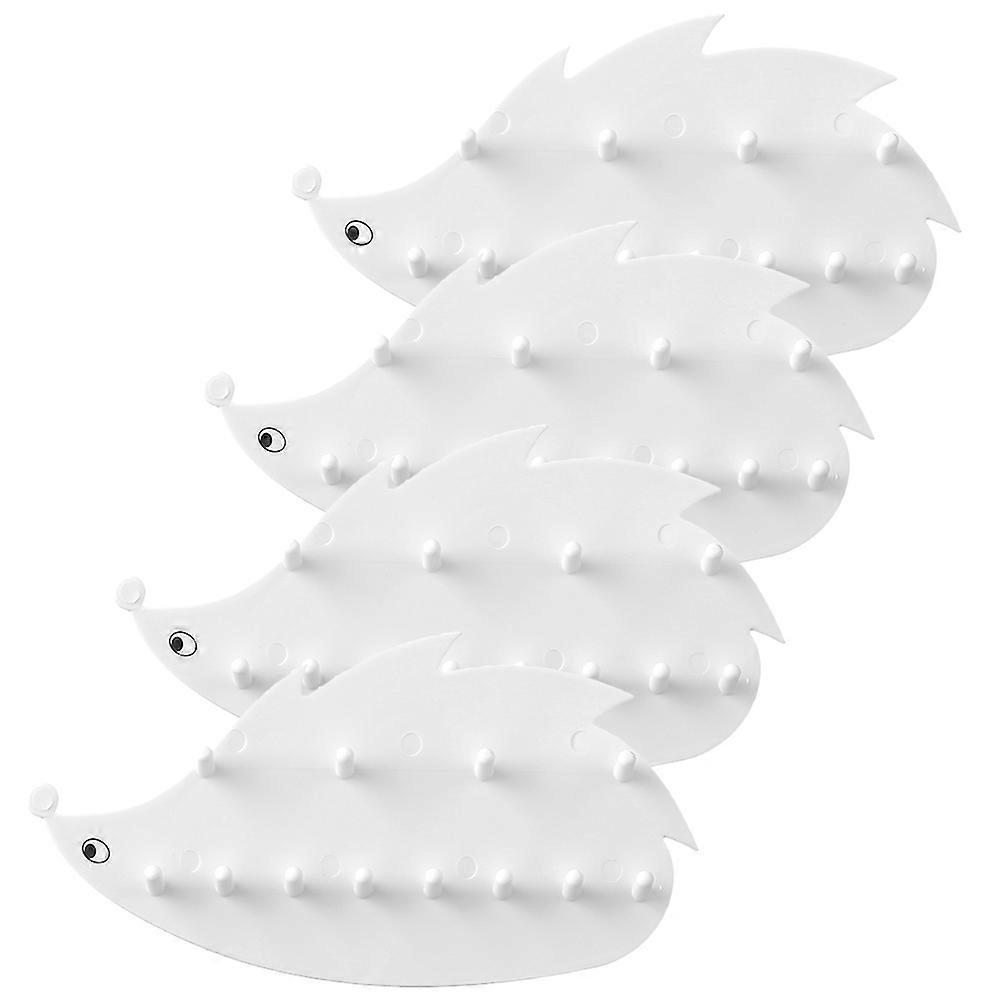 Chic Wall-Mounted Key Storage Organizer With Hedgehog Shape For Homeowners 4Pcs Plastic