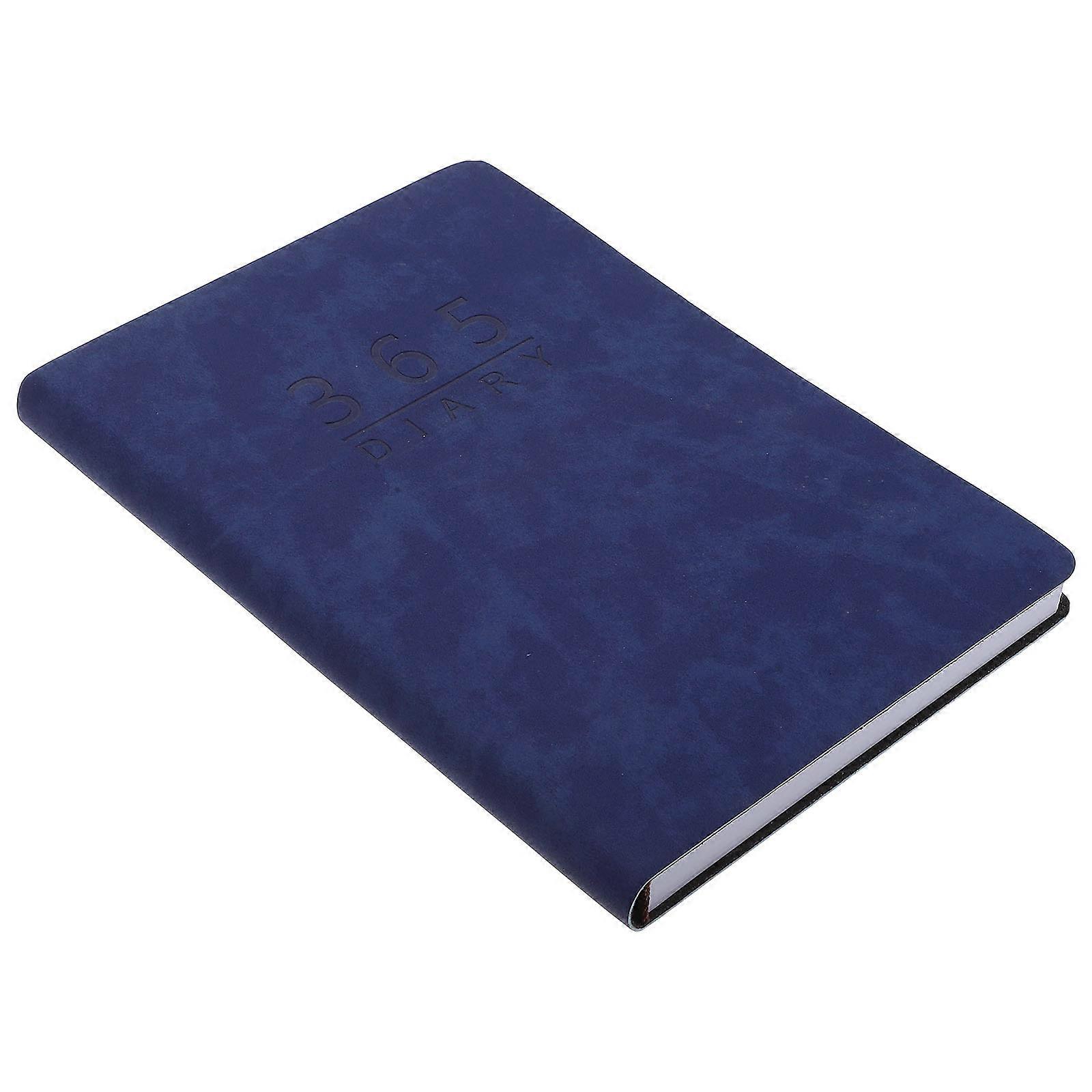 Schedule Notebook 3Pcs Blue Flat Style Perfect For Home Office Travel Recording Experiences