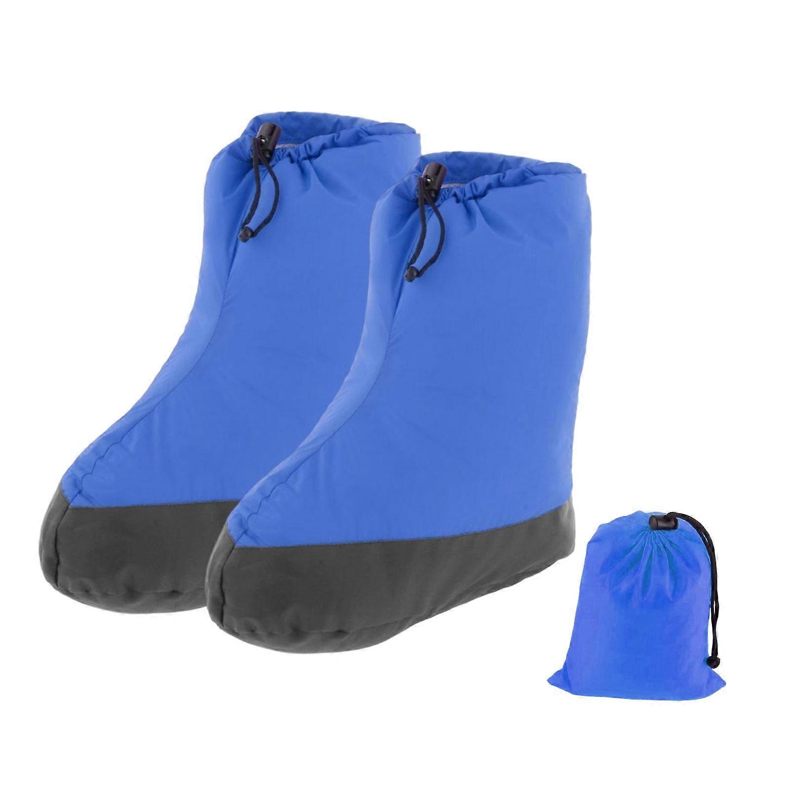 Down Booties Warm Down Socks, Windproof Portable Camping Booties Sleeping Socks