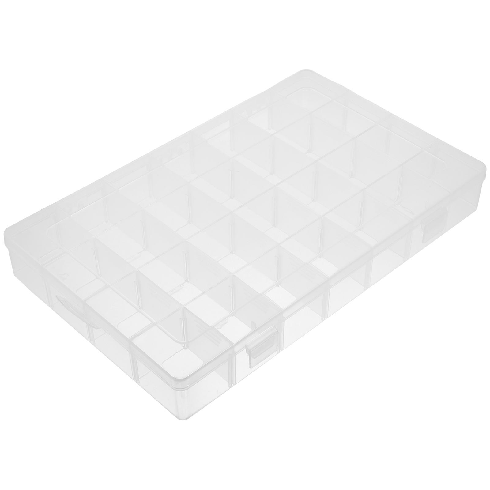 Clear Plastic Container Jewelry Organizer Box for Storage 2Pcs